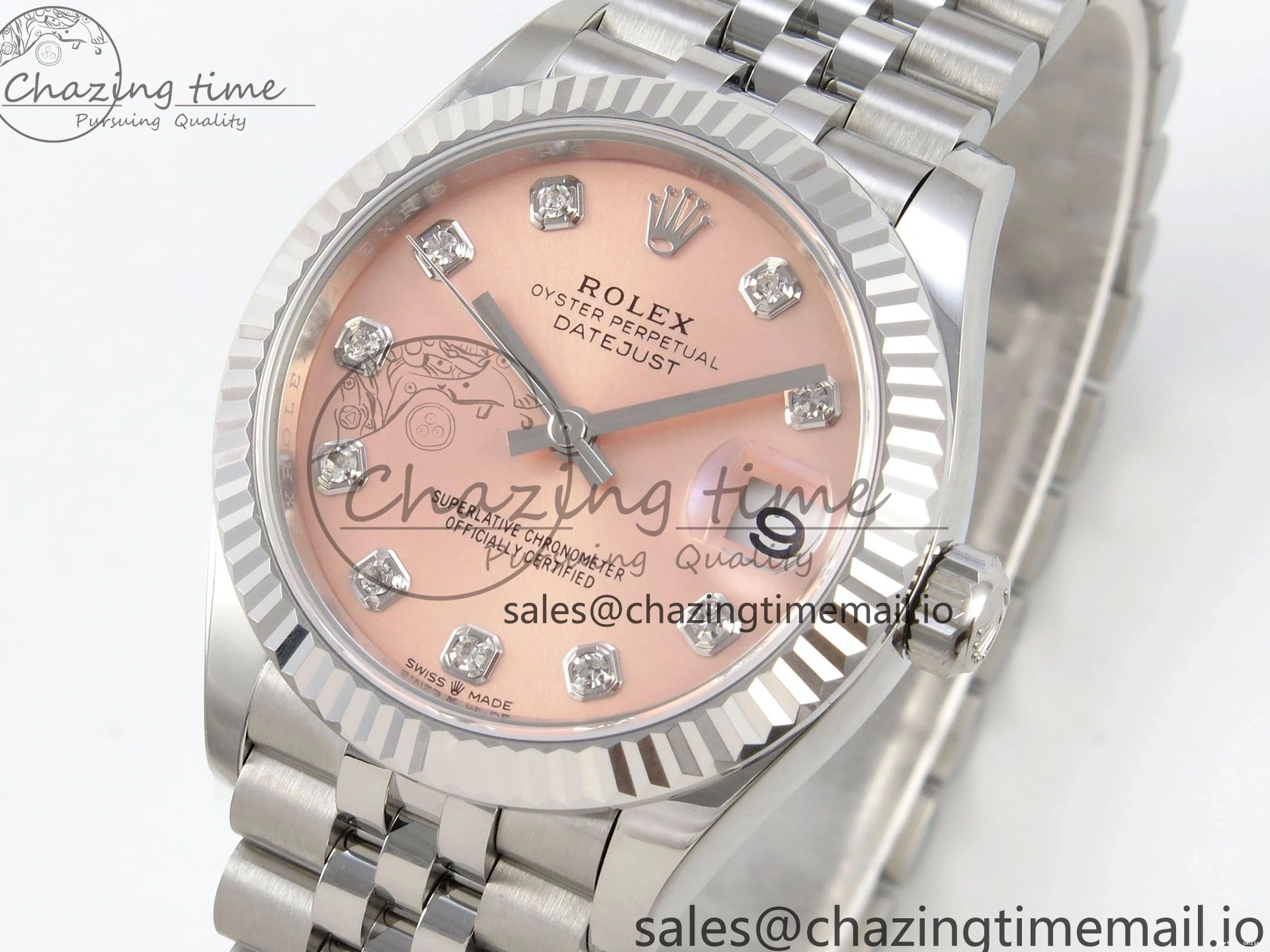 0105 Trendsetting DateJust 31 278274 THBF 1:1 Best Edition 904L Steel RG Diamond Dial on SS Jubilee Bracelet HZ Cal. 3